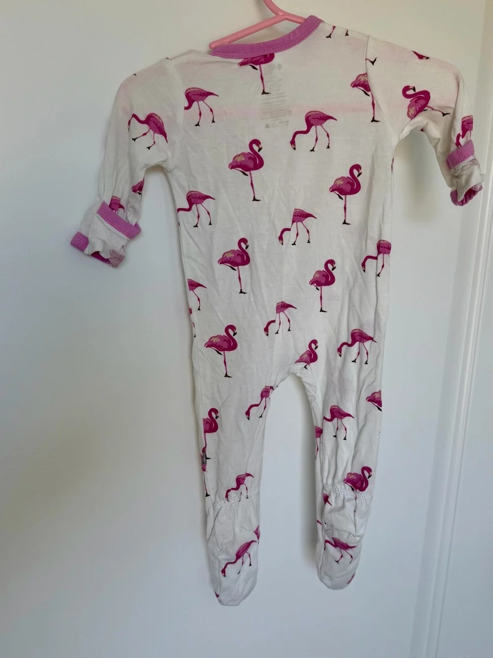 Kyte BABY Footie Pink Flamingo Print